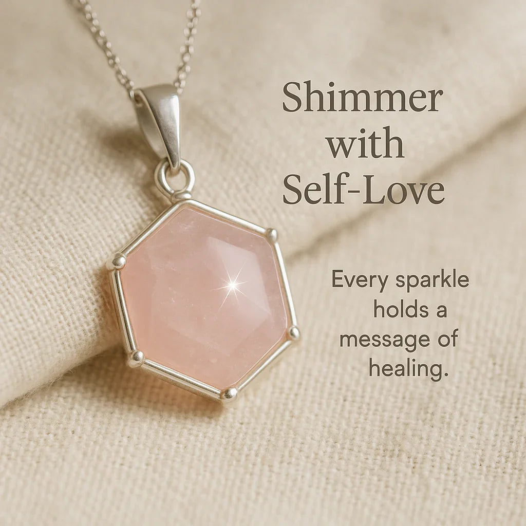 Rose Quartz Star Of David Pendant - Stepup9