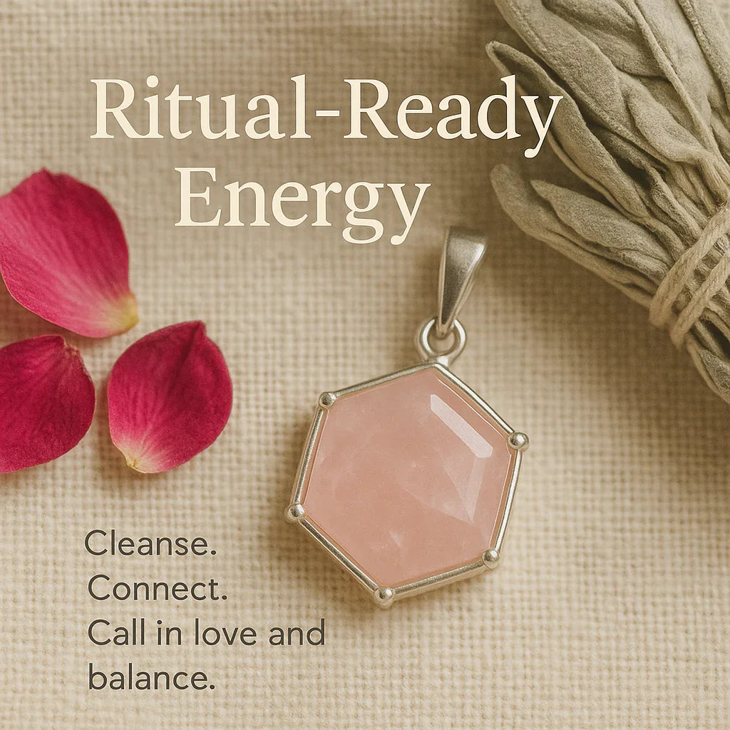 Rose Quartz Star Of David Pendant - Stepup9