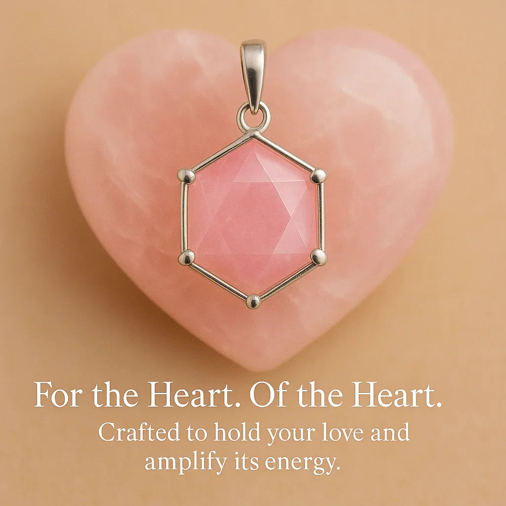 Rose Quartz Star Of David Pendant - Stepup9