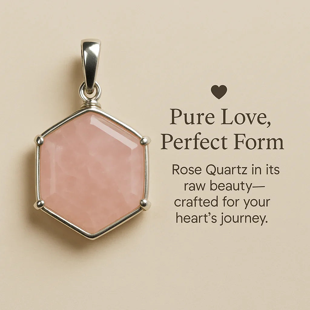 Rose Quartz Star Of David Pendant - Stepup9