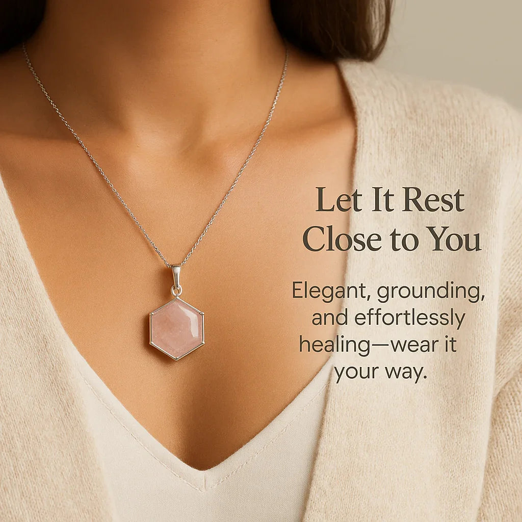 Rose Quartz Star Of David Pendant - Stepup9