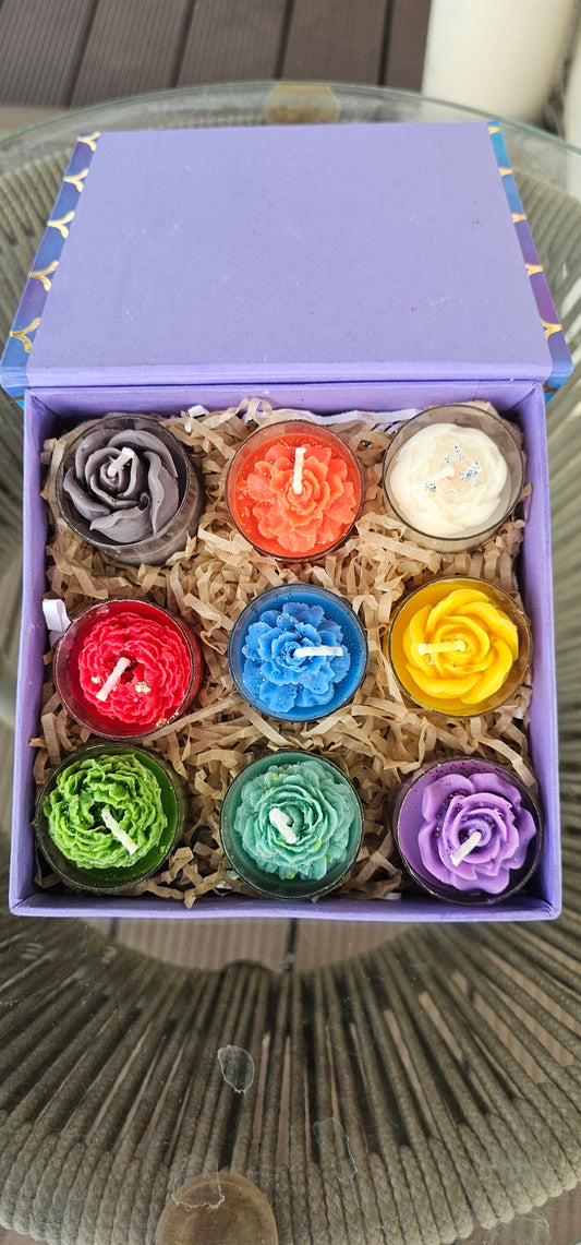 Navratri 9 Divine Candles Set