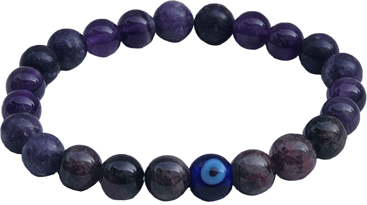 Amethyst with Evil Eye Bracelet - The Guardian of Tranquility and Protection - Stepup9