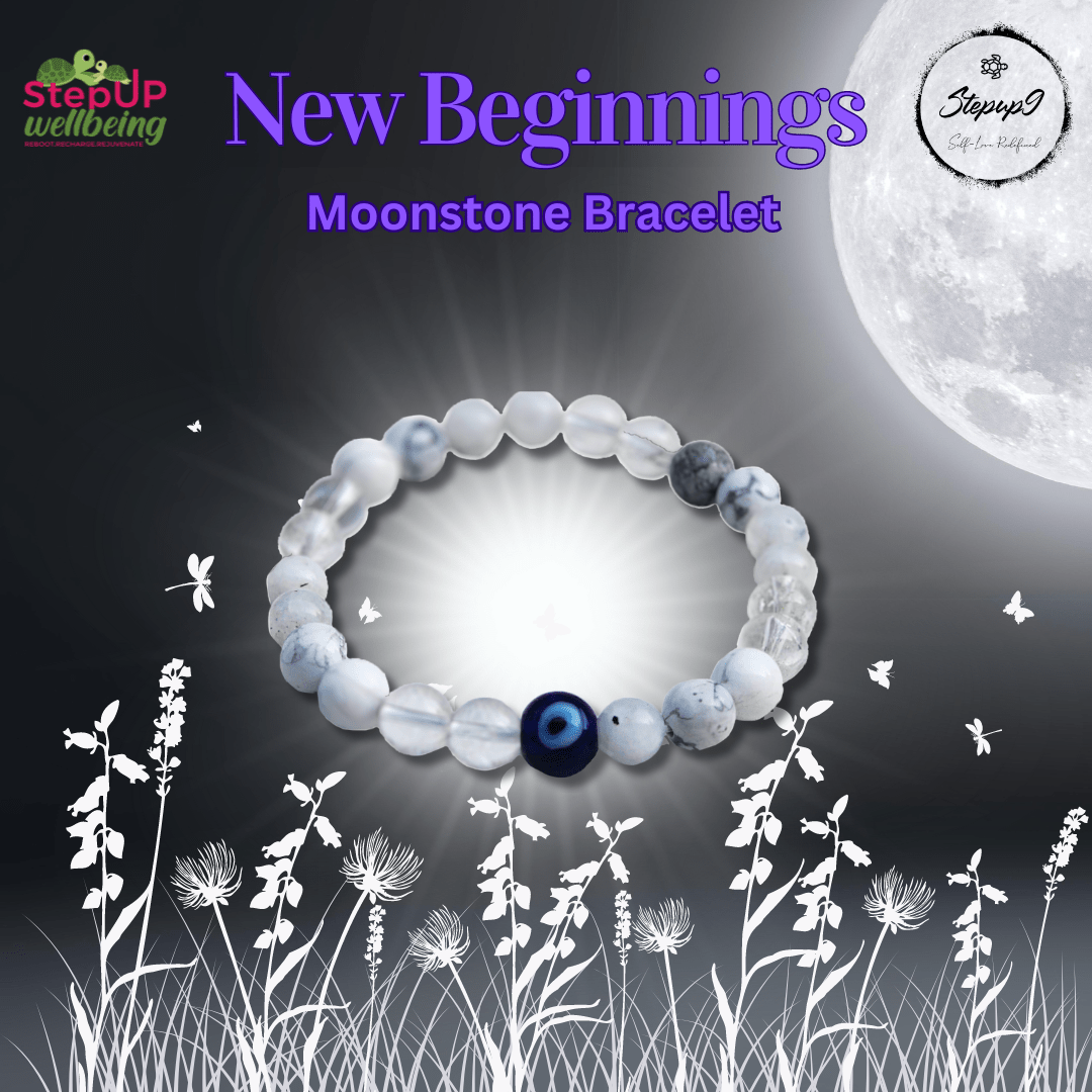 Moonstone and Selenite Bracelet - The Beacon of New Beginnings - Stepup9