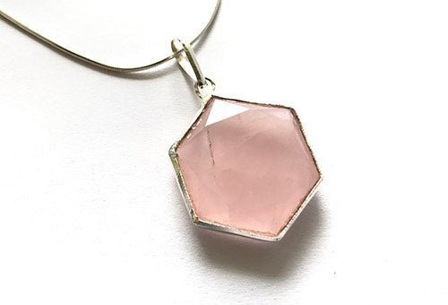 Rose Quartz Star Of David Pendant - Stepup9