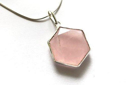 Rose Quartz Star Of David Pendant - Stepup9