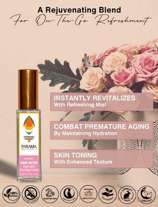 Turmeric ROSE WATER Face Mist Clarifying - Toning - Stepup9