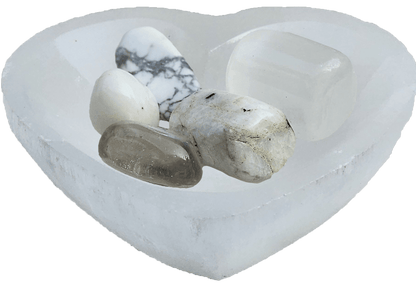 White Rainbow Moonstone Mix Tumble Set - Stepup9